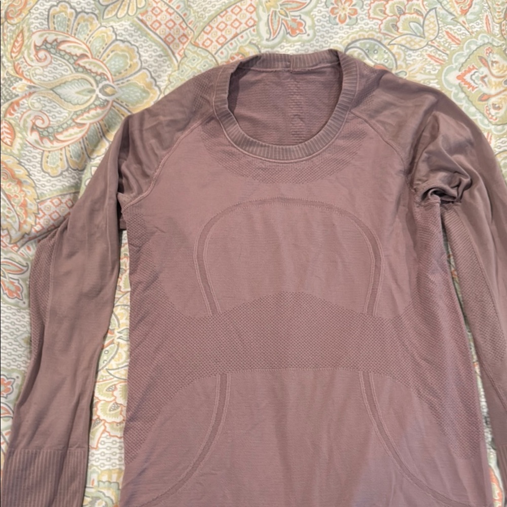 Lululemon Athletica Purple Fitted Crew Neck Sweatshirt